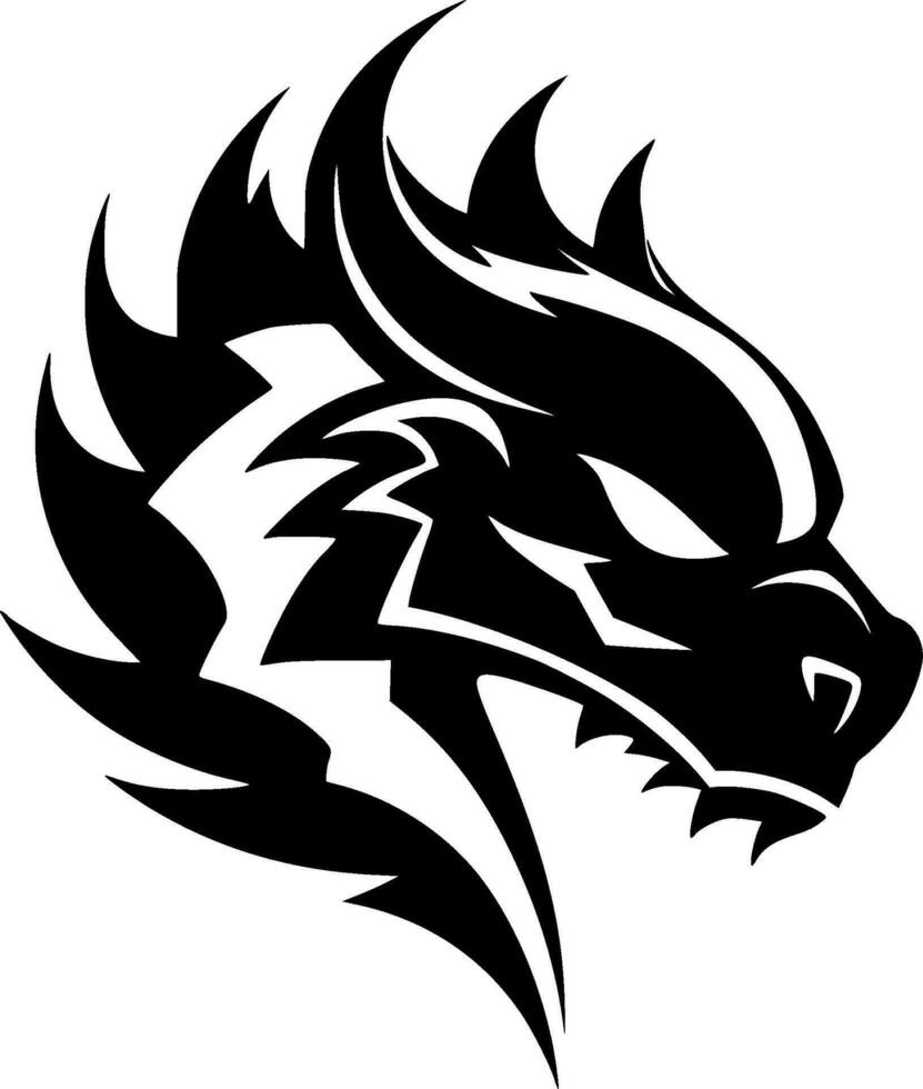 Dragon, Minimalist and Simple Silhouette - Vector illustration 29192200