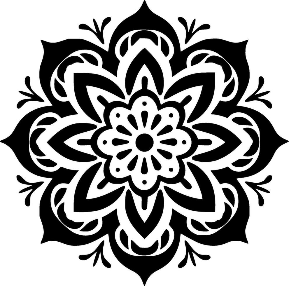 Mandala, Minimalist and Simple Silhouette - Vector illustration