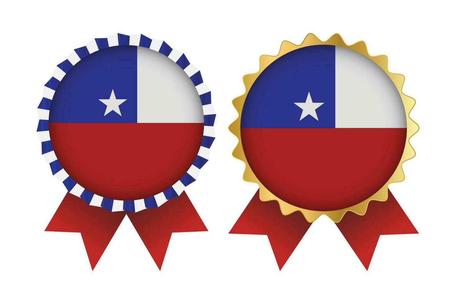 Vector Medal Set Designs of Chile Template