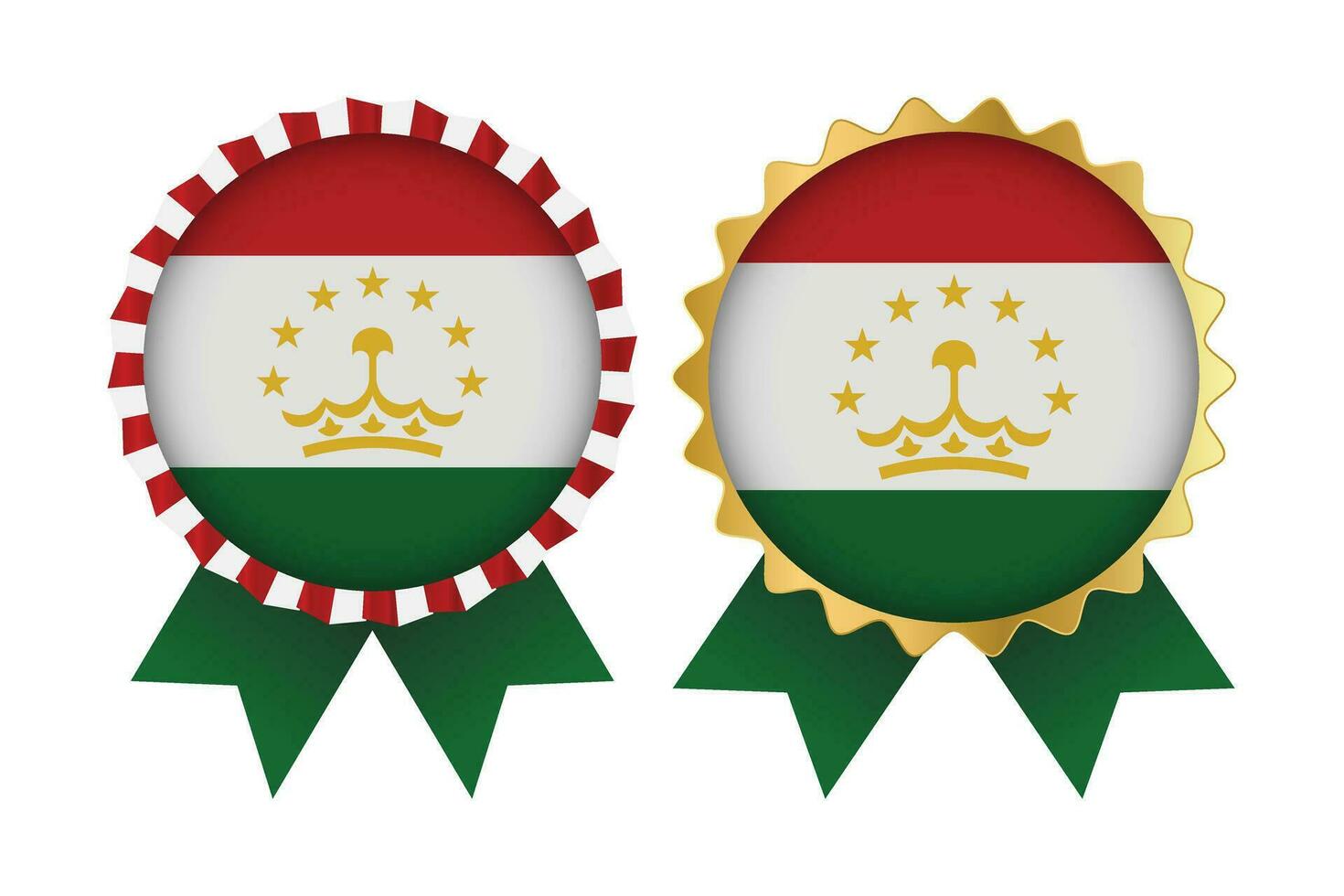 Vector Medal Set Designs of Tajikistan Template