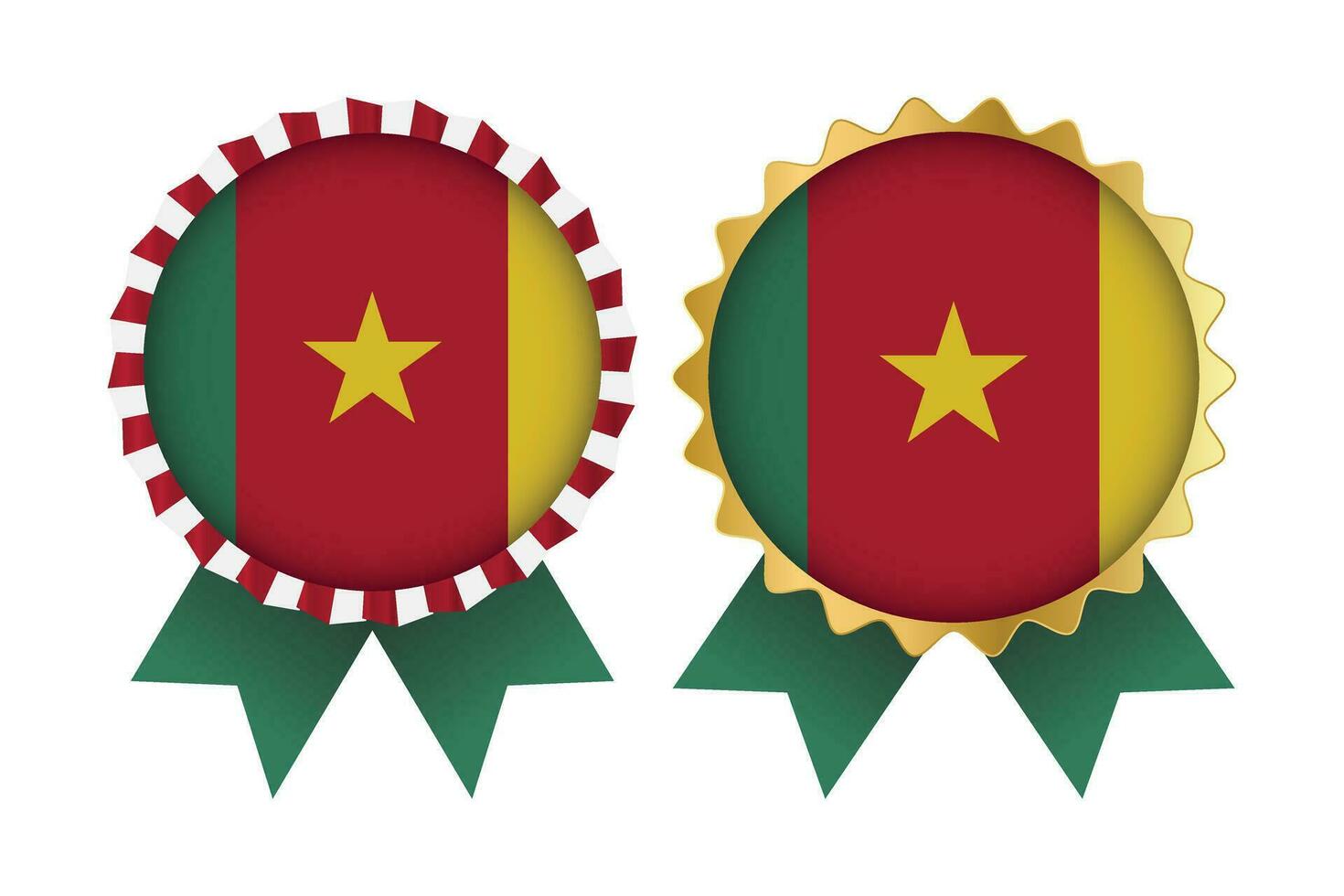 Vector Medal Set Designs of Cameroon Template