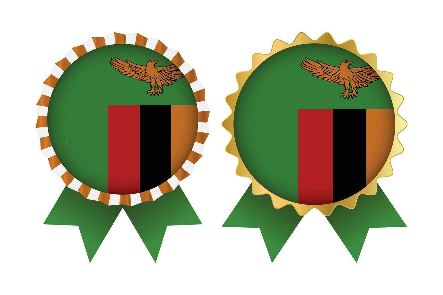 Vector Medal Set Designs of Zambia Template