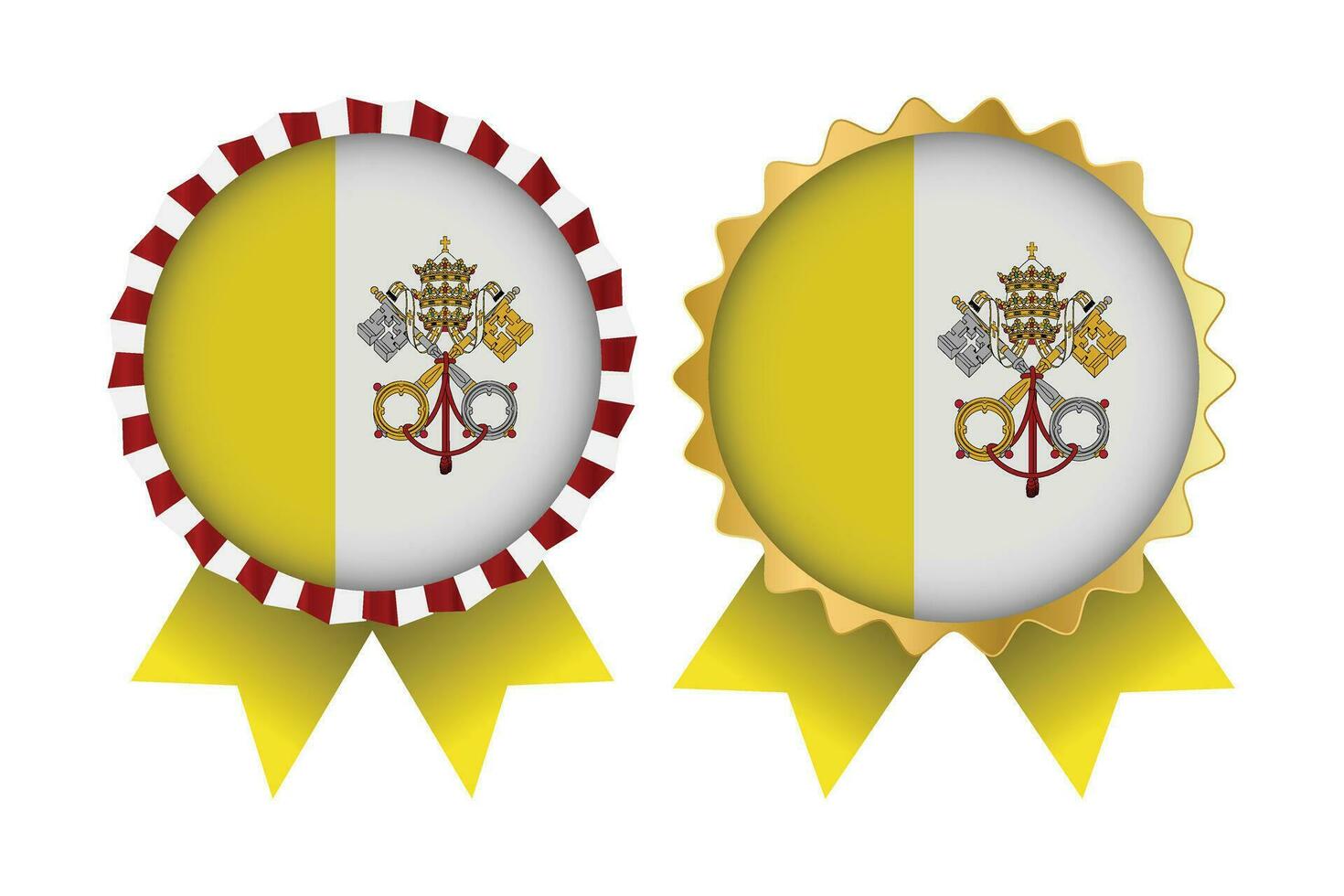 Vector Medal Set Designs of Vatican City Template