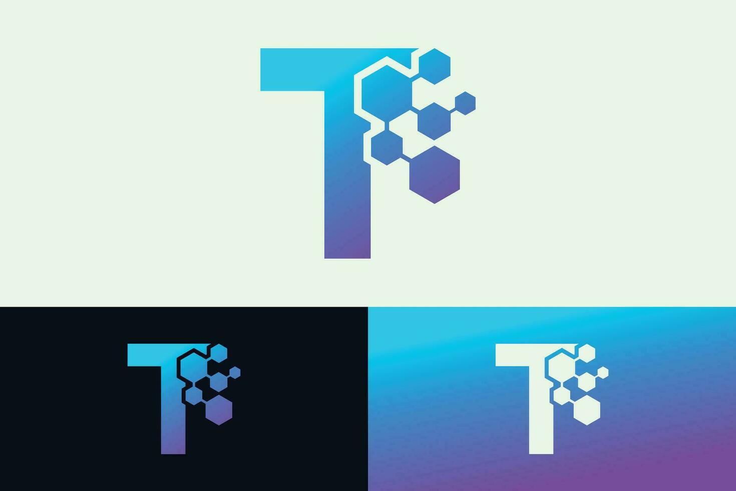 letter technologi logo design with modern concept vector