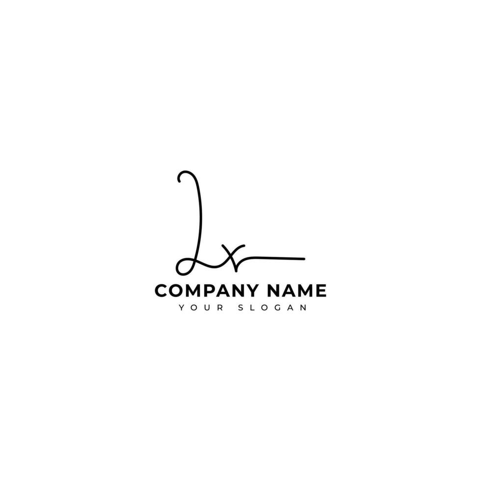 Lx Initial signature logo vector design