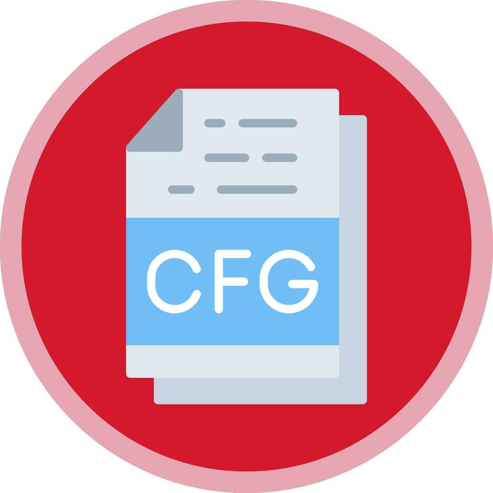 Cfg File Format Vector Icon Design