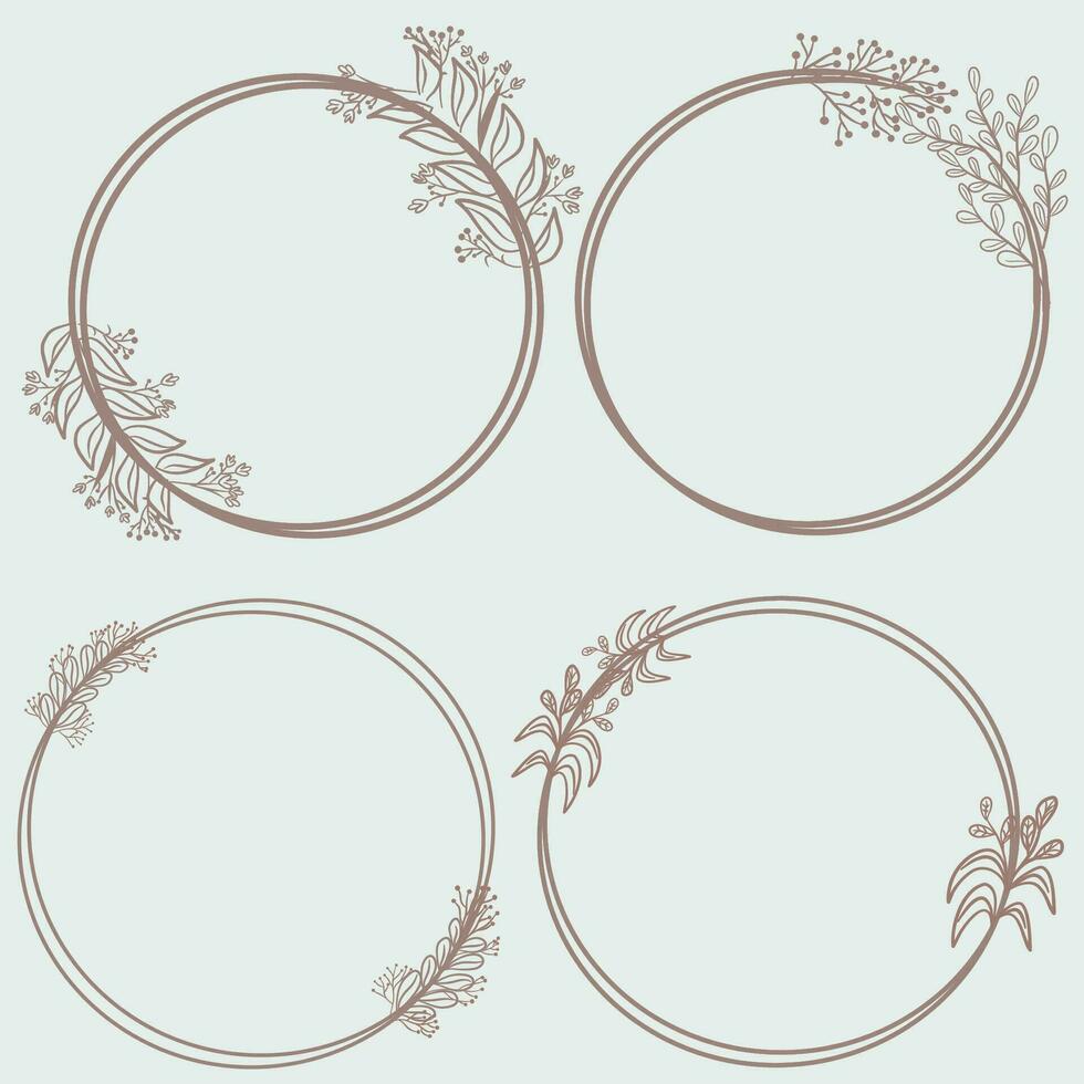 Round frame illustration vector