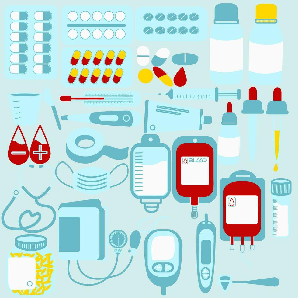 Medical tools illustration vector