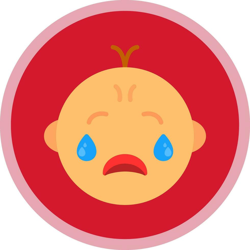 Baby crying Vector Icon Design