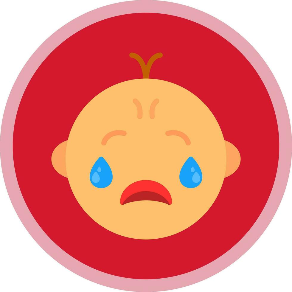 bebé llorando vector icono diseño