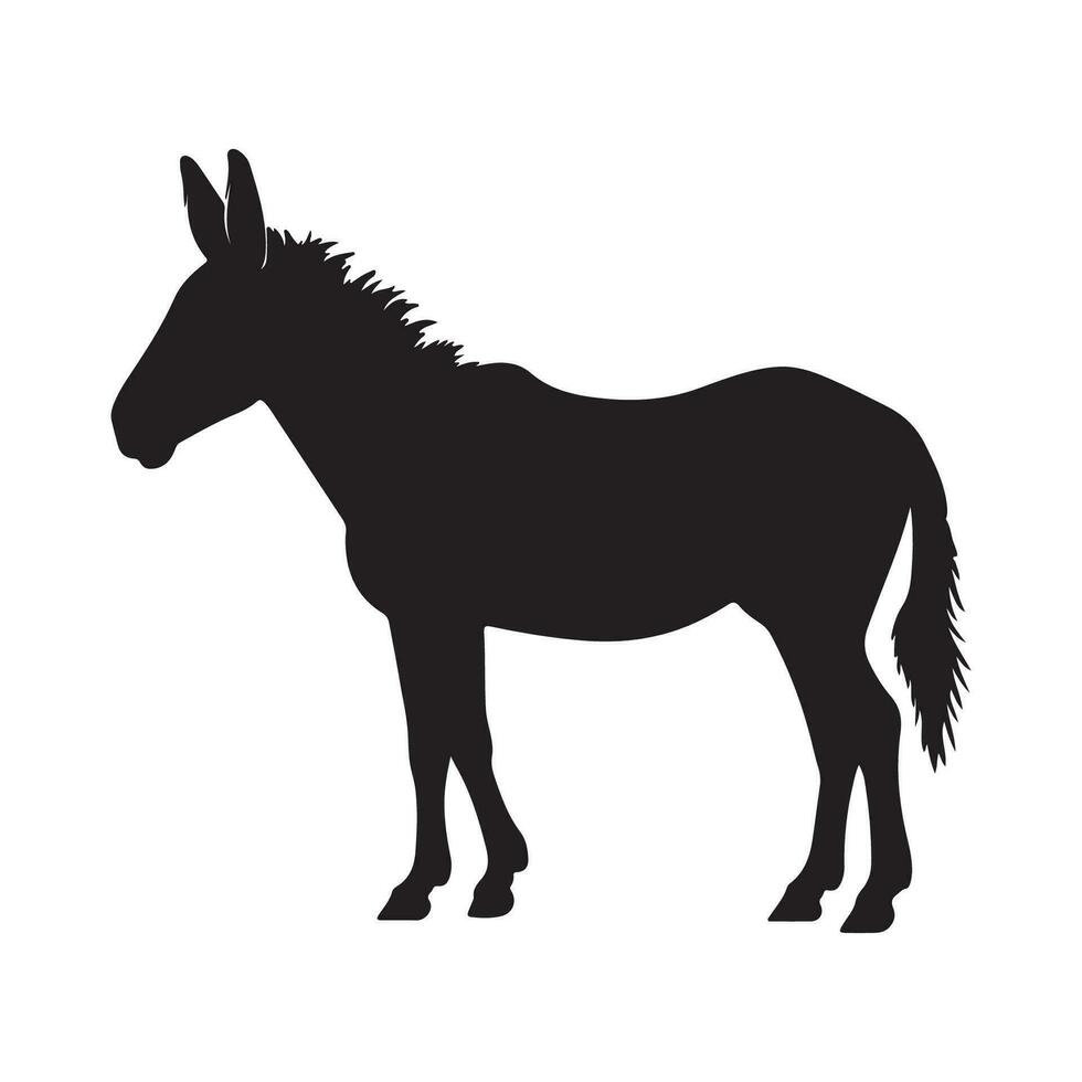 Burro silueta vector