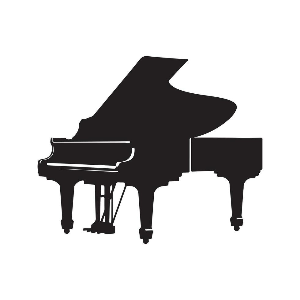 piano silhouette Vector