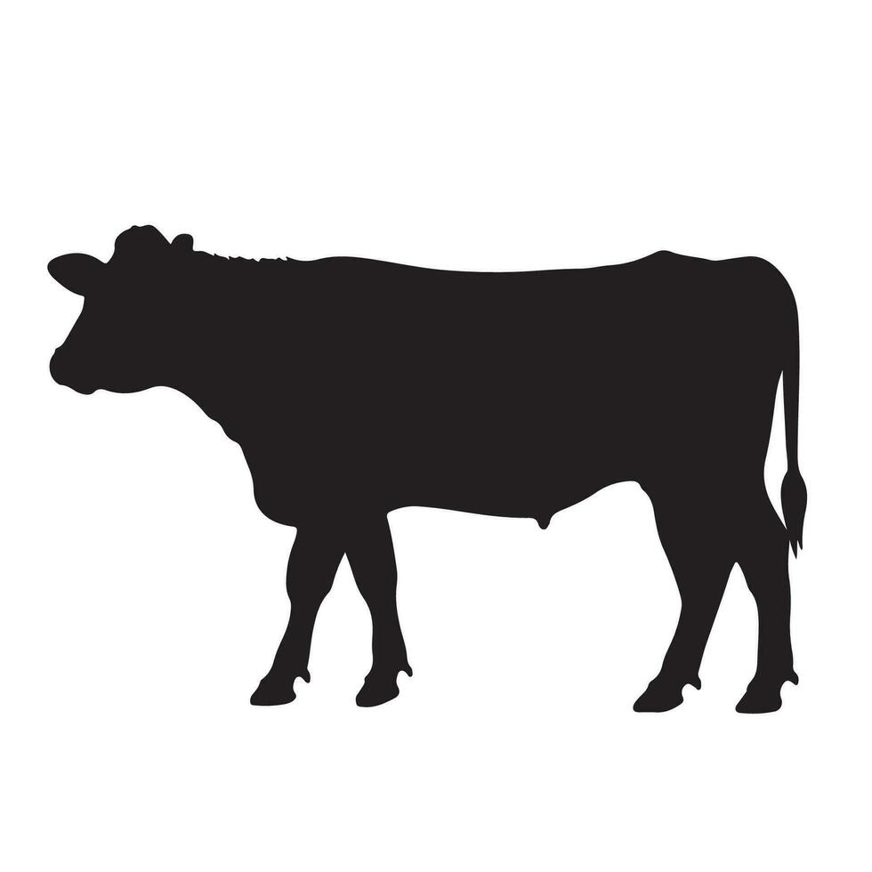 vaca silueta vector