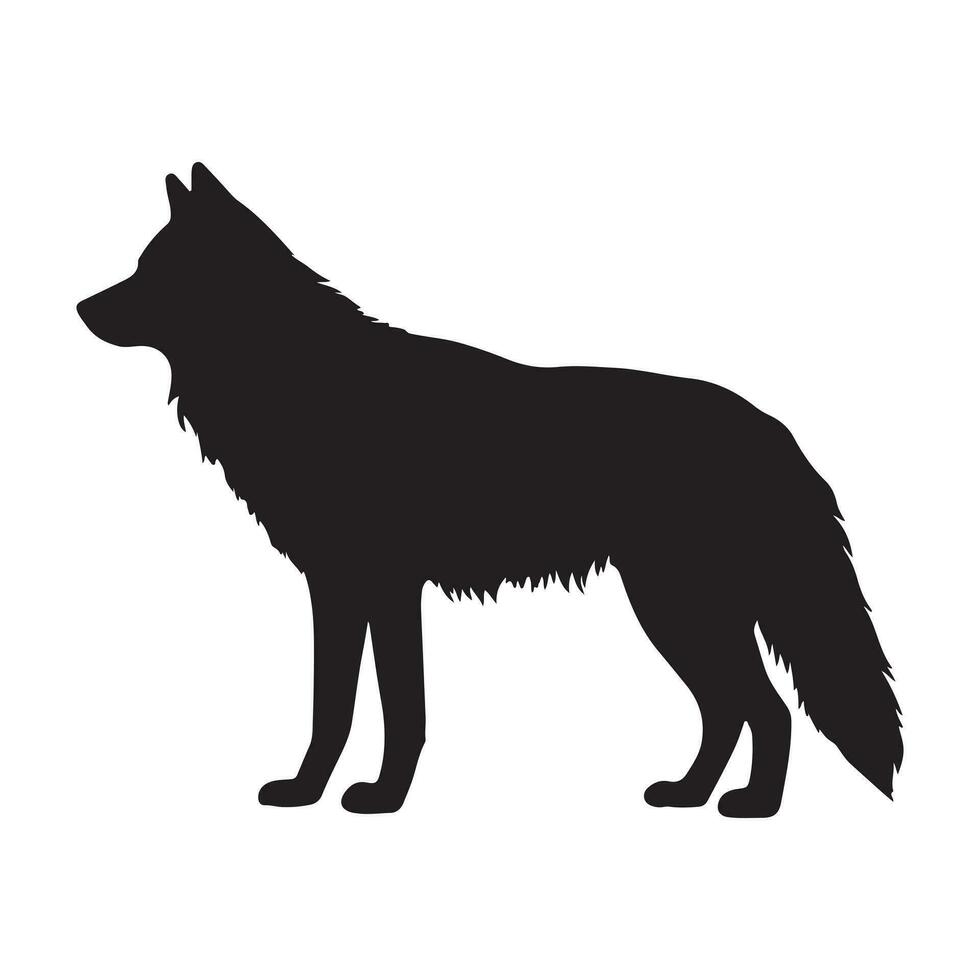 vector de silueta de lobo