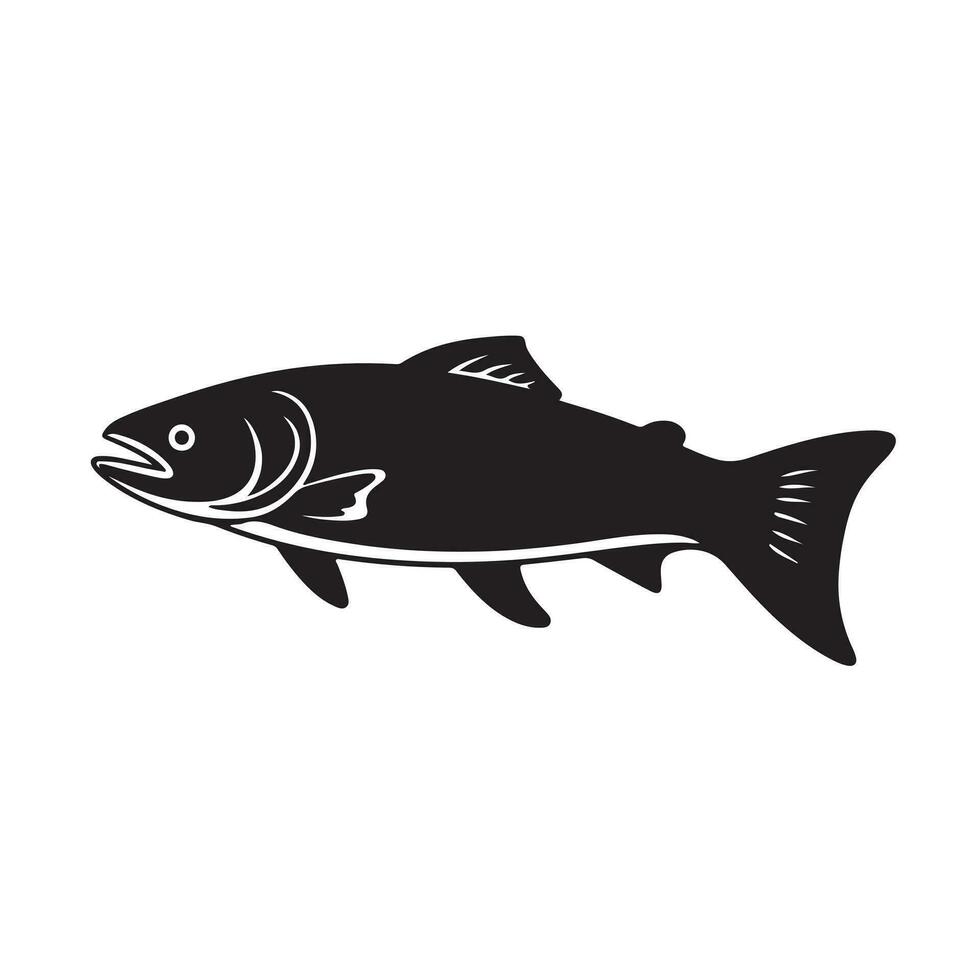 trout silhouette Vector