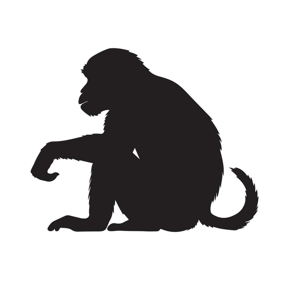 monkey silhouette Vector