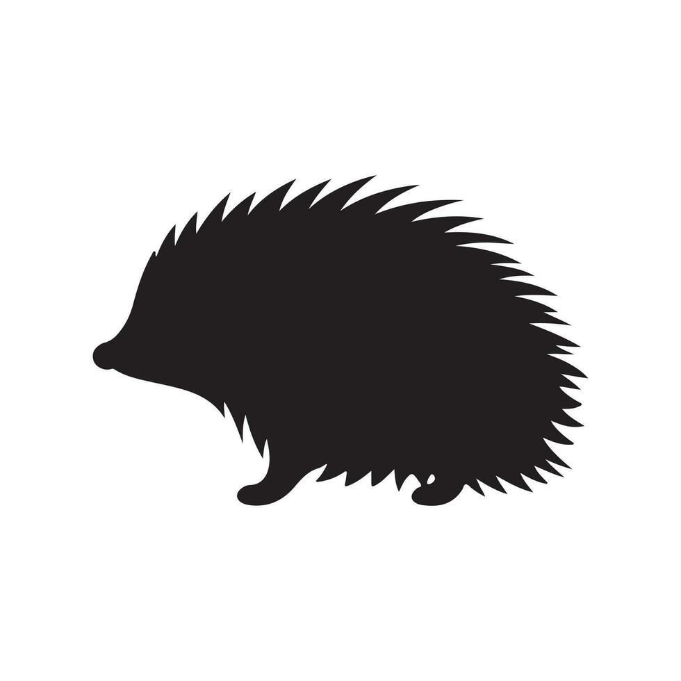 hedgehog silhouette Vector