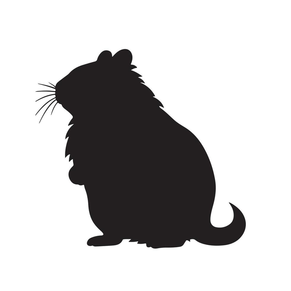 hamster silhouette Vector