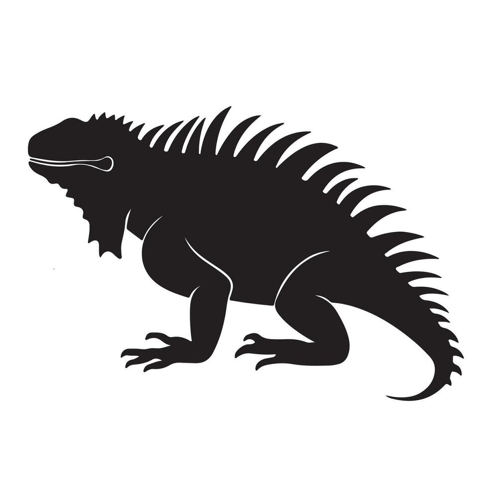 iguana silueta vector