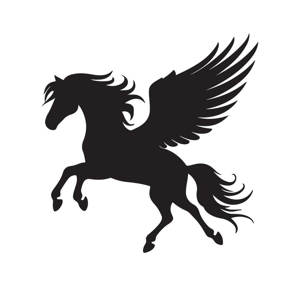 pegasus silhouette Vector