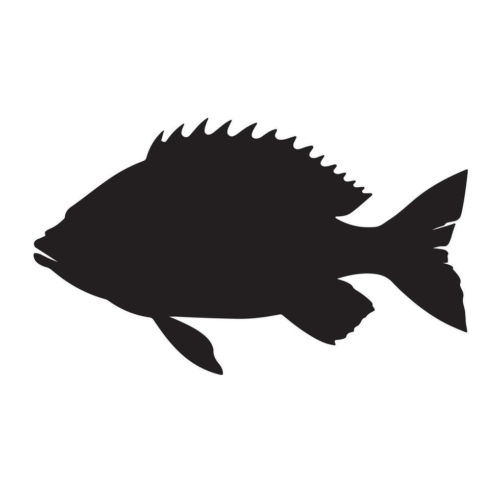 snapper silhouette Vector