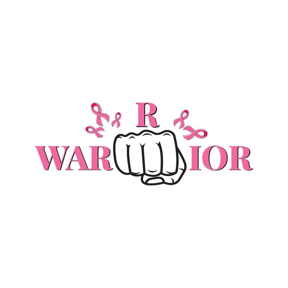 Pink ribbon line art brush style. Breast Cancer Awareness Month Campaign. Icon design for poster, banner, t-shirt. vector