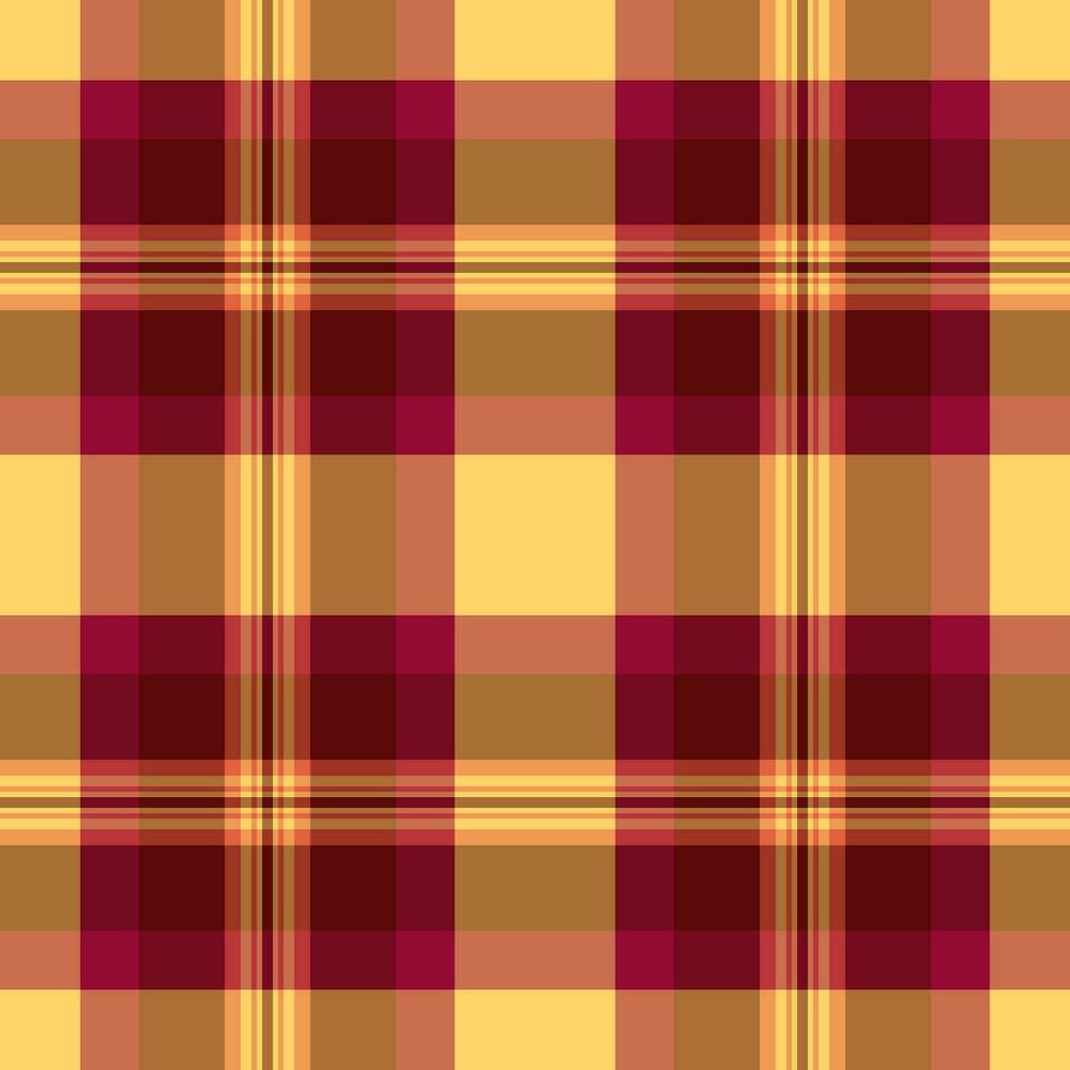 Textile plaid check of background fabric texture with a tartan pattern seamless vector. vector