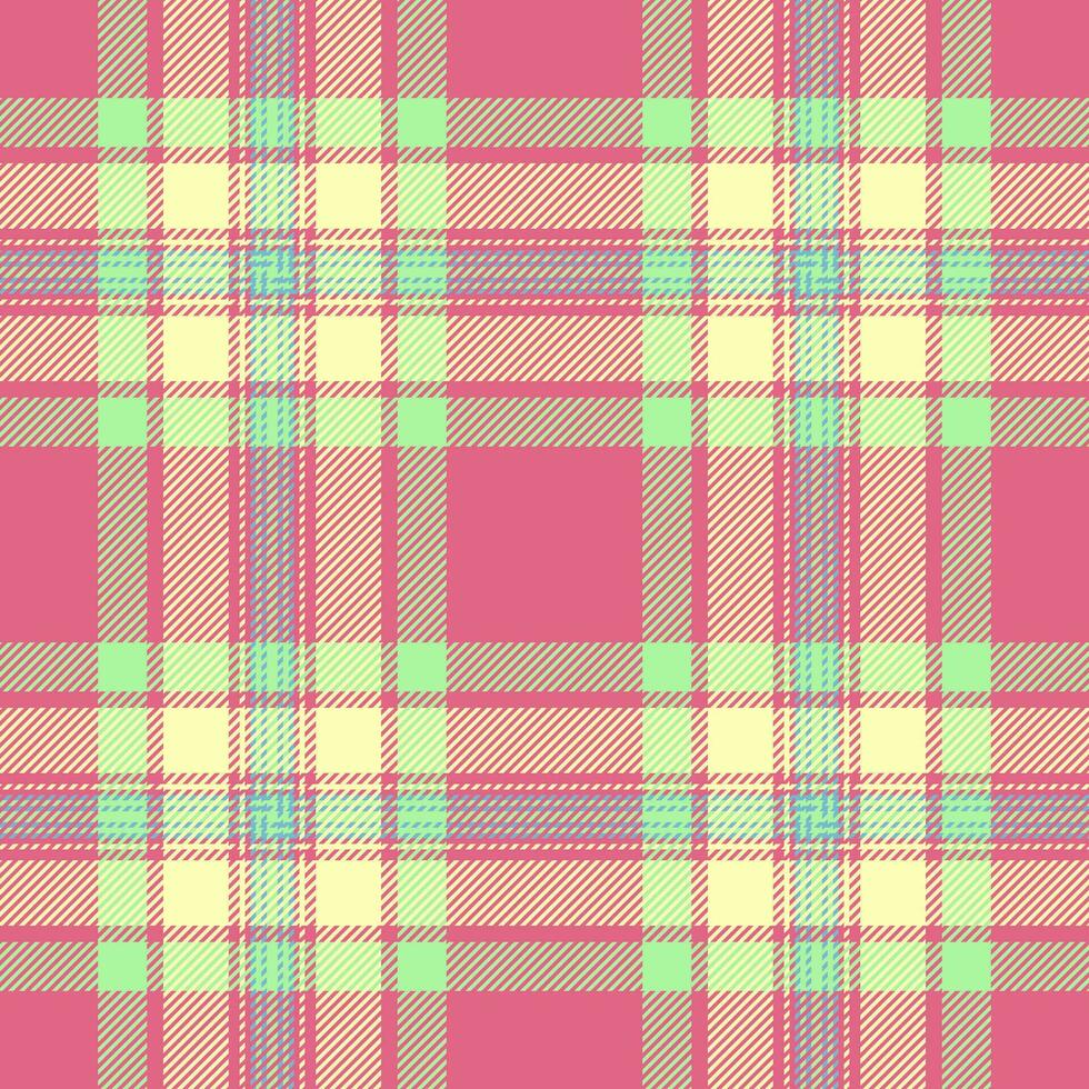 Plaid seamless textile of fabric check pattern with a background texture vector tartan.