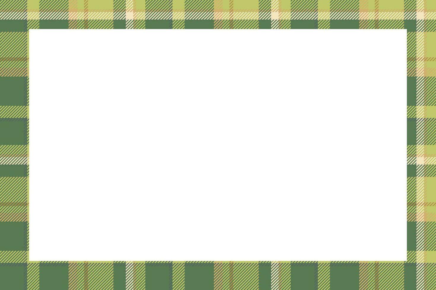 Vintage frame vector. Scottish border pattern retro style. Tartan plaid ornament. vector