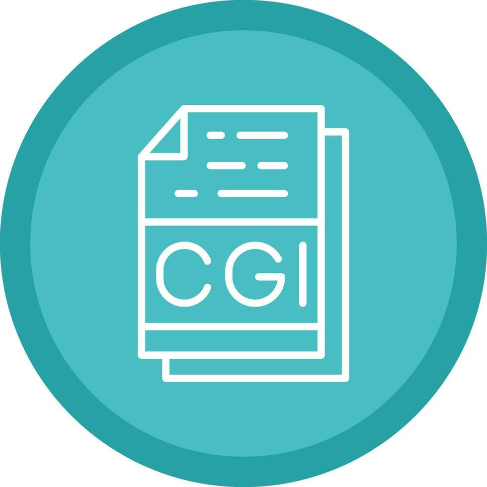 Cgi File Format Vector Icon Design