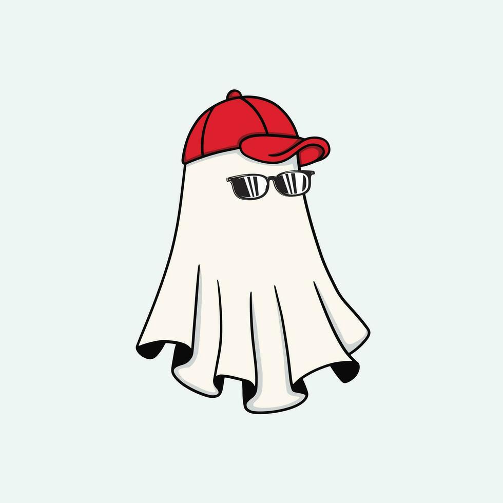 GHOST Cosplay ad Halloween Party vector