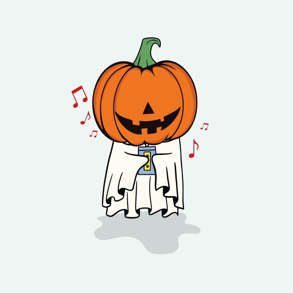 GHOST Cosplay ad Halloween Party vector