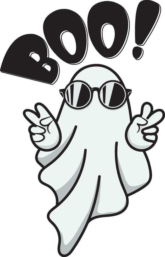 Ghost at Halloween Party vector