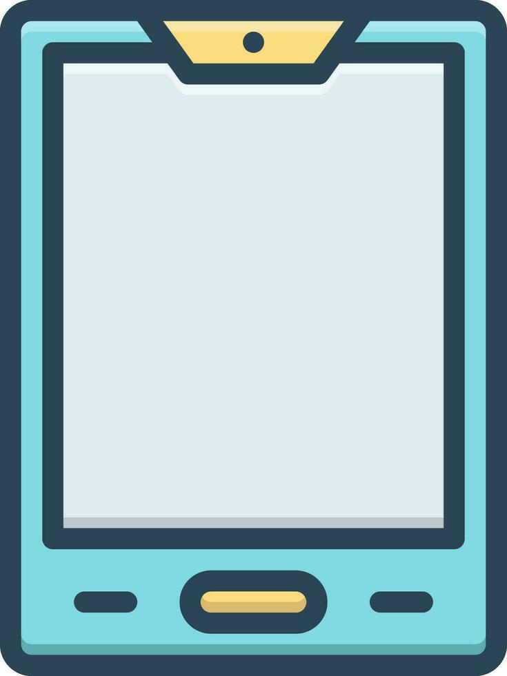 color icon for tablets vector