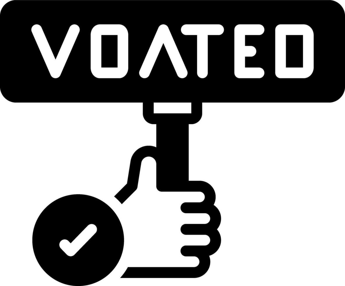 solid icon for voted vector