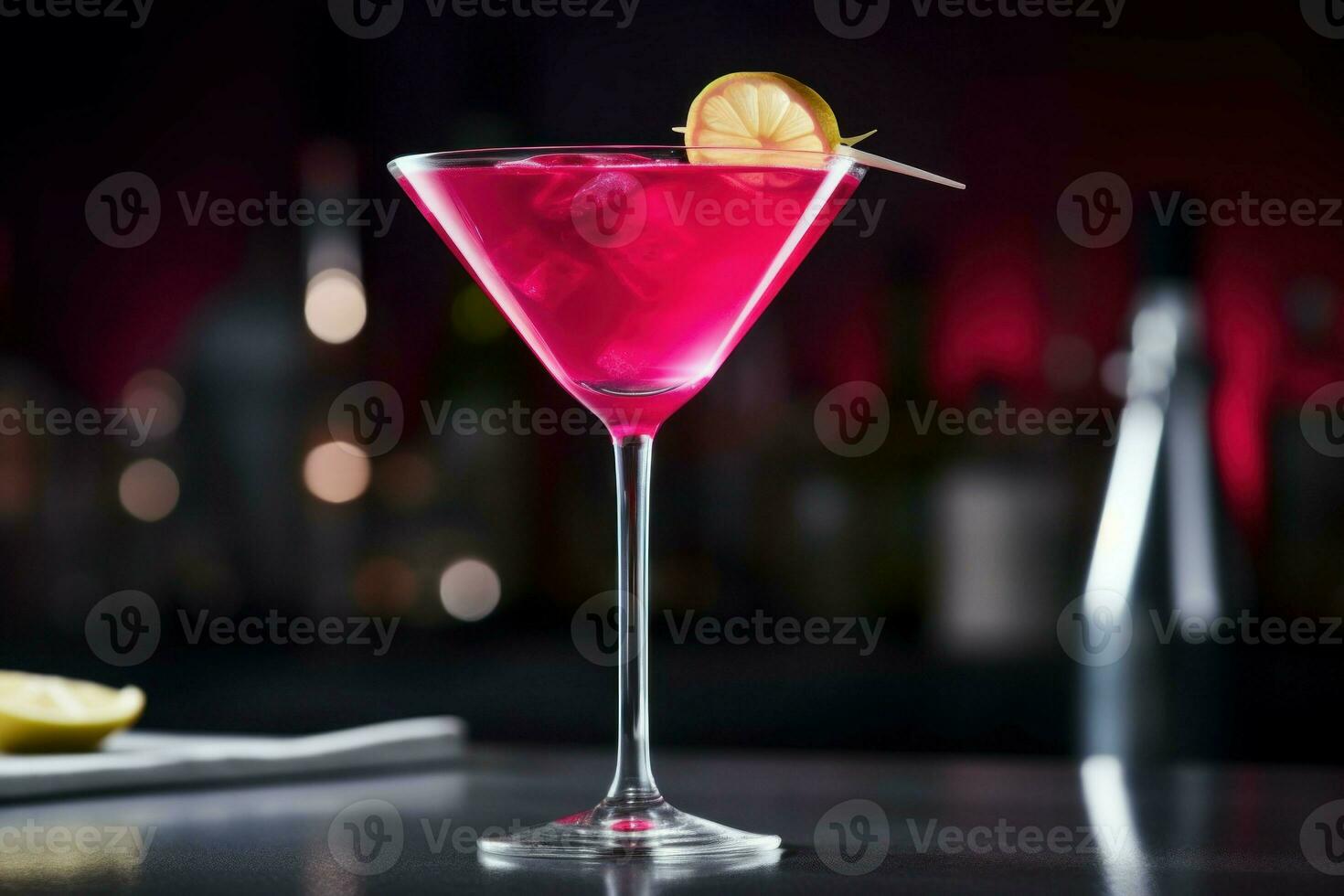 Sophisticated Cosmopolitan cocktail. Generate Ai photo