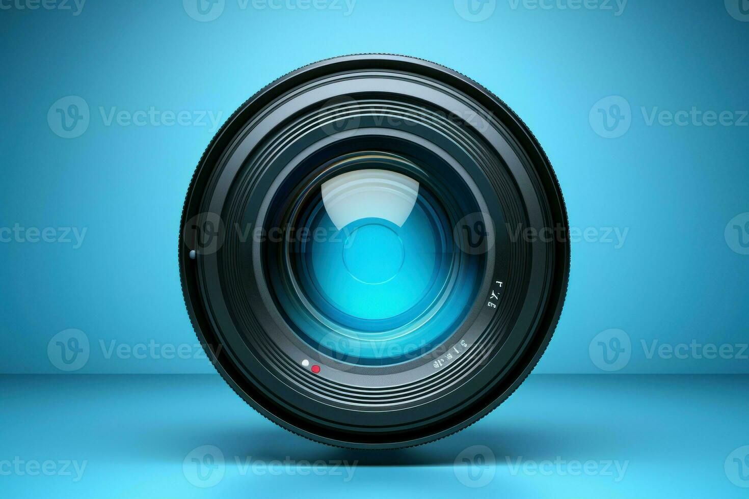 Camera lens blue. Generate Ai photo