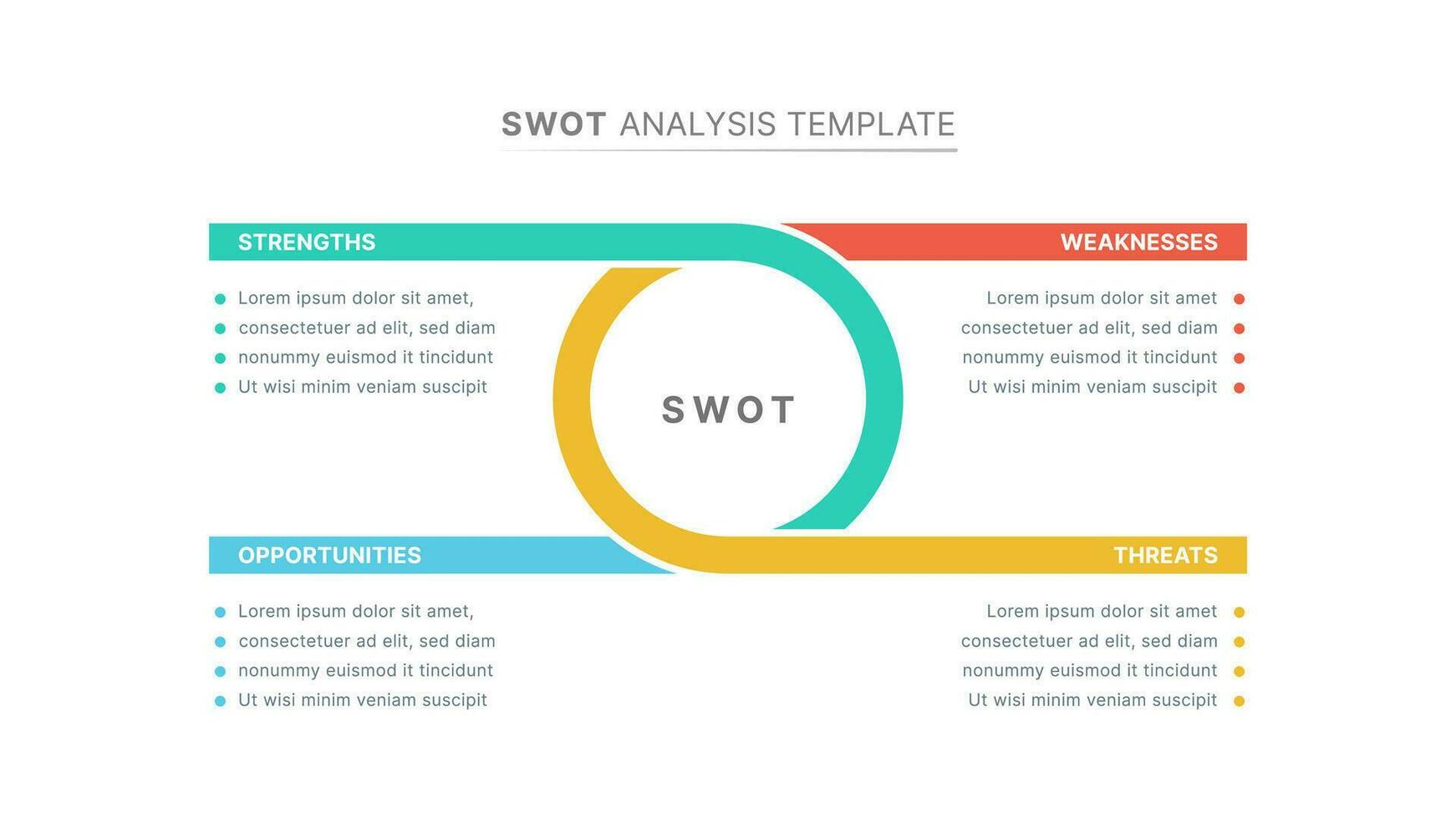 SWOT Analysis Infographic Chart Template Design vector