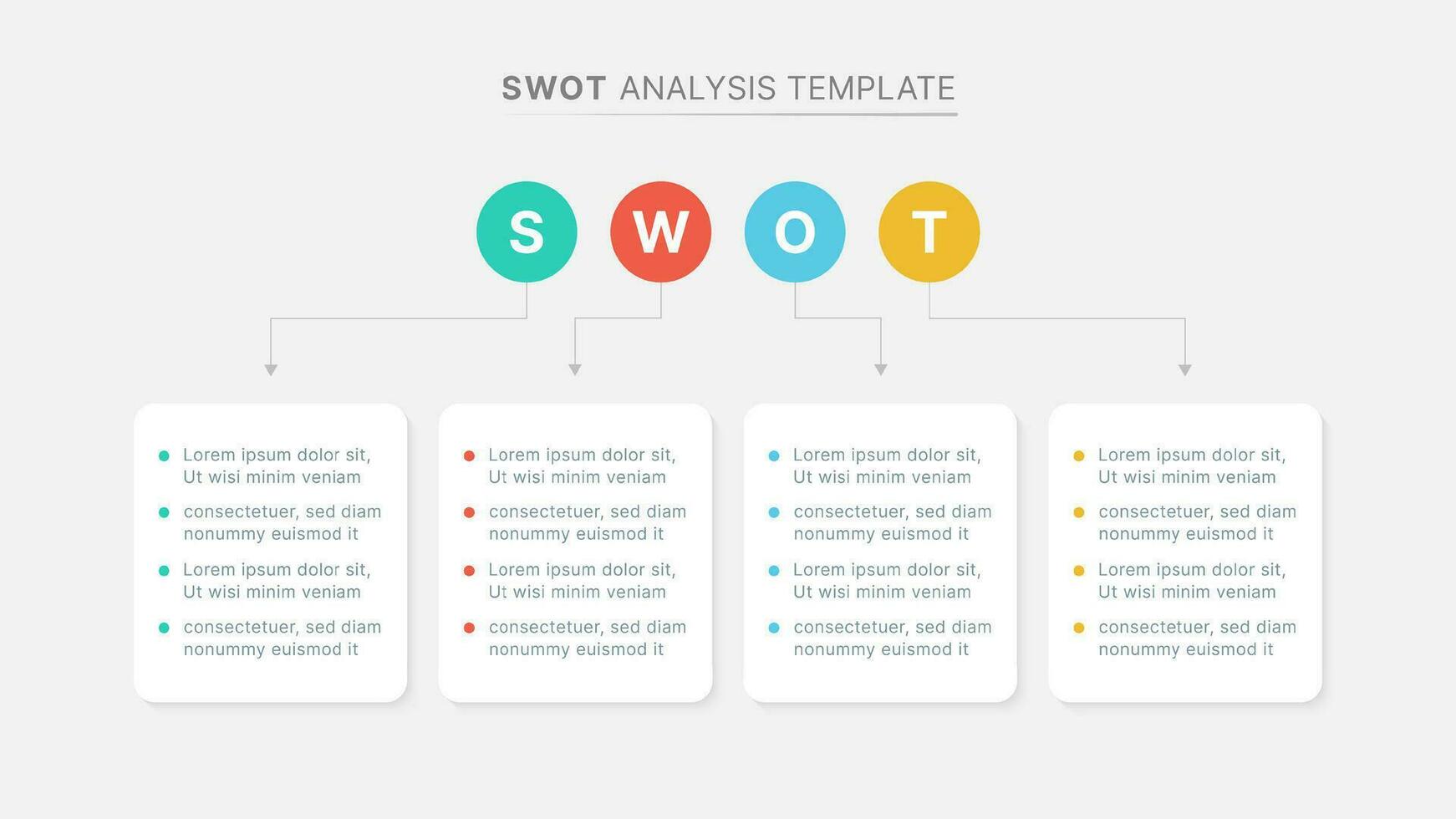 SWOT Analysis Infographic Chart Template Design vector