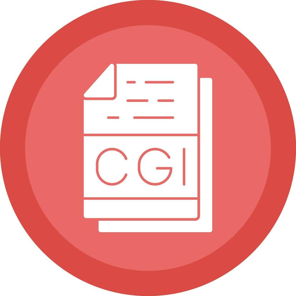 Cgi File Format Vector Icon Design
