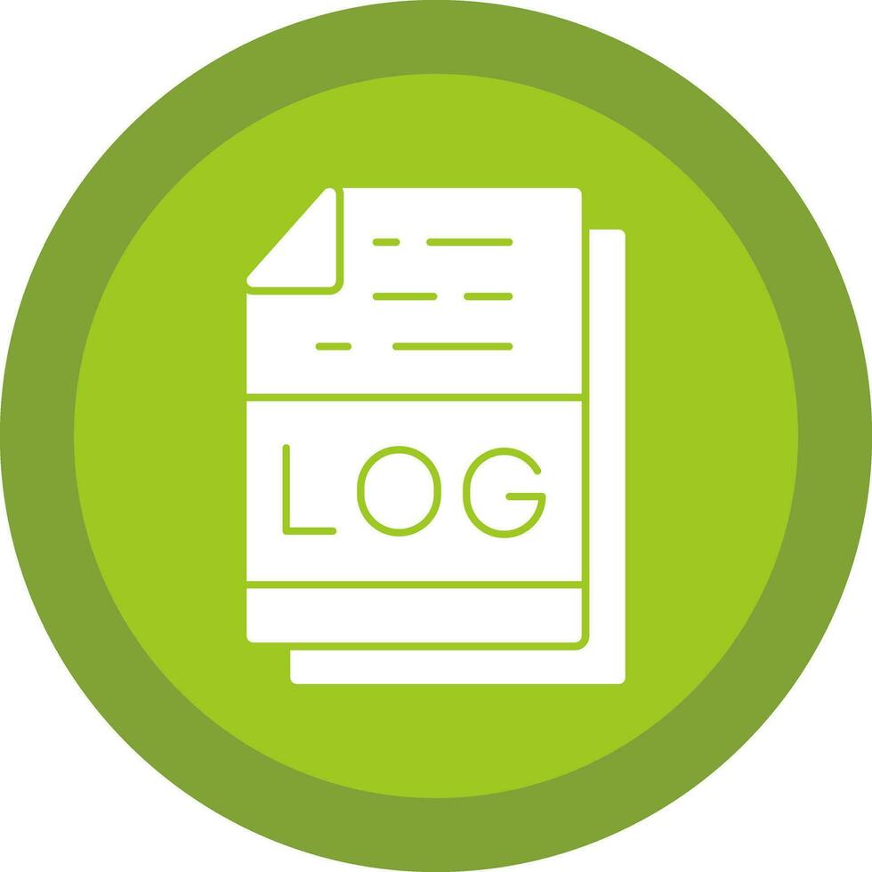LOG File Format Vector Icon Design