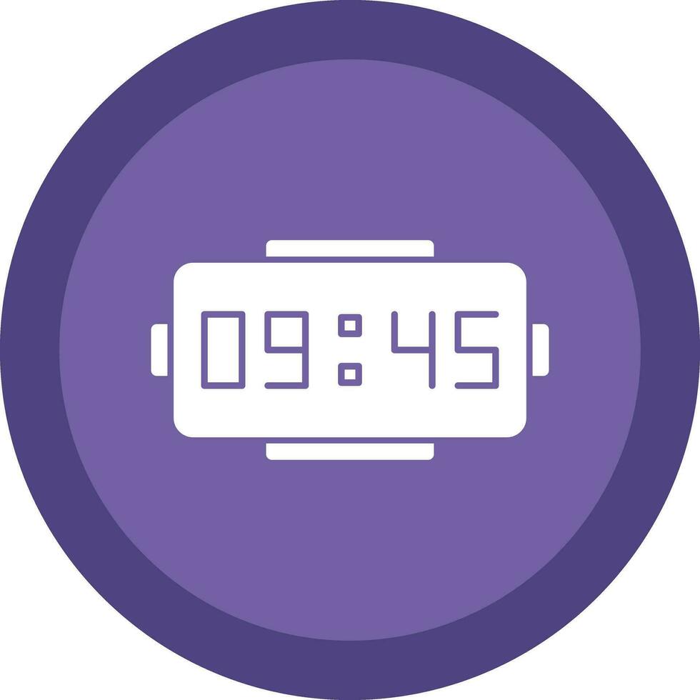 Digital clock Vector Icon Design