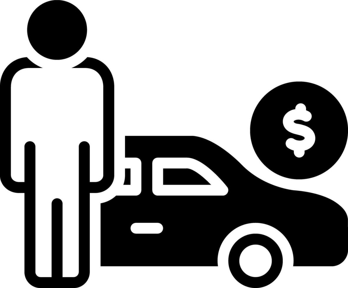 solid icon for broker vector