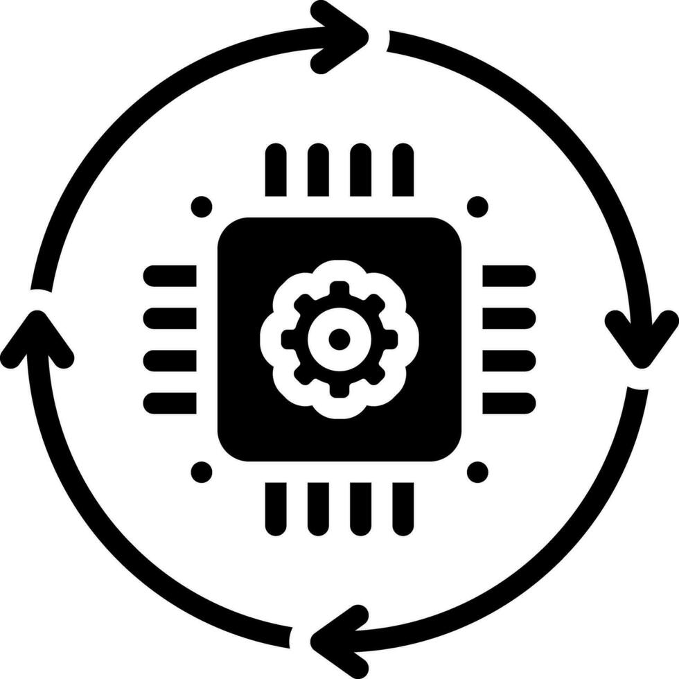 sólido icono para transformar vector