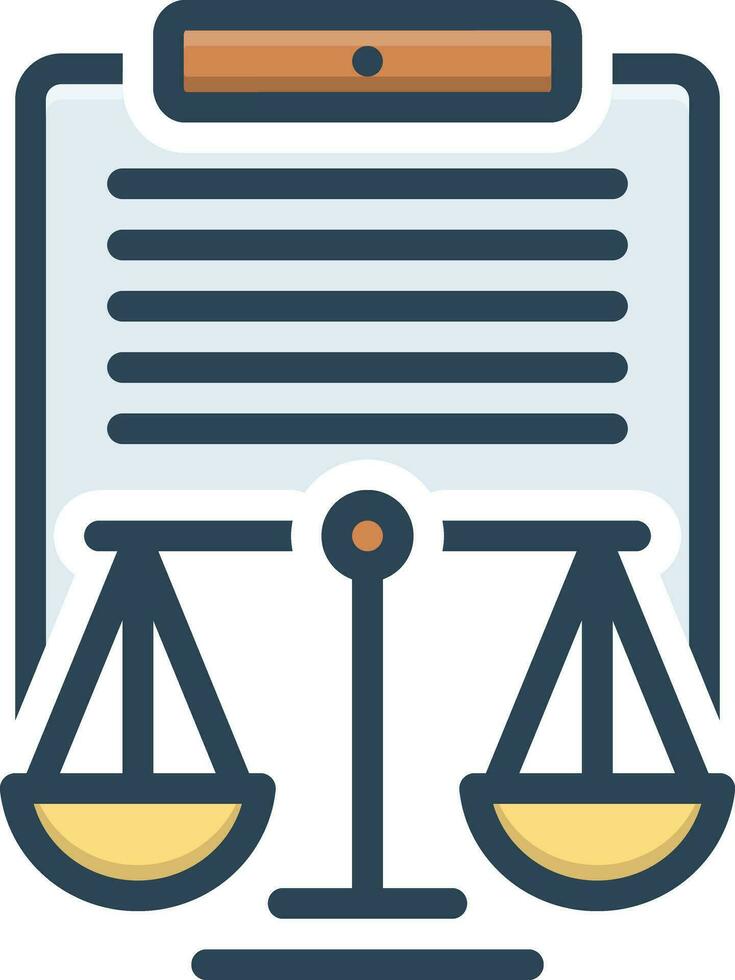 color icon for legislation vector