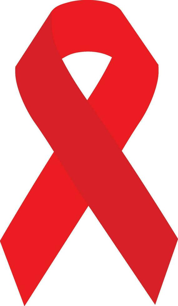 Red ribbon design. vector
