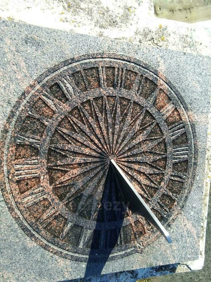 Close view of a sundial as an exterior photo