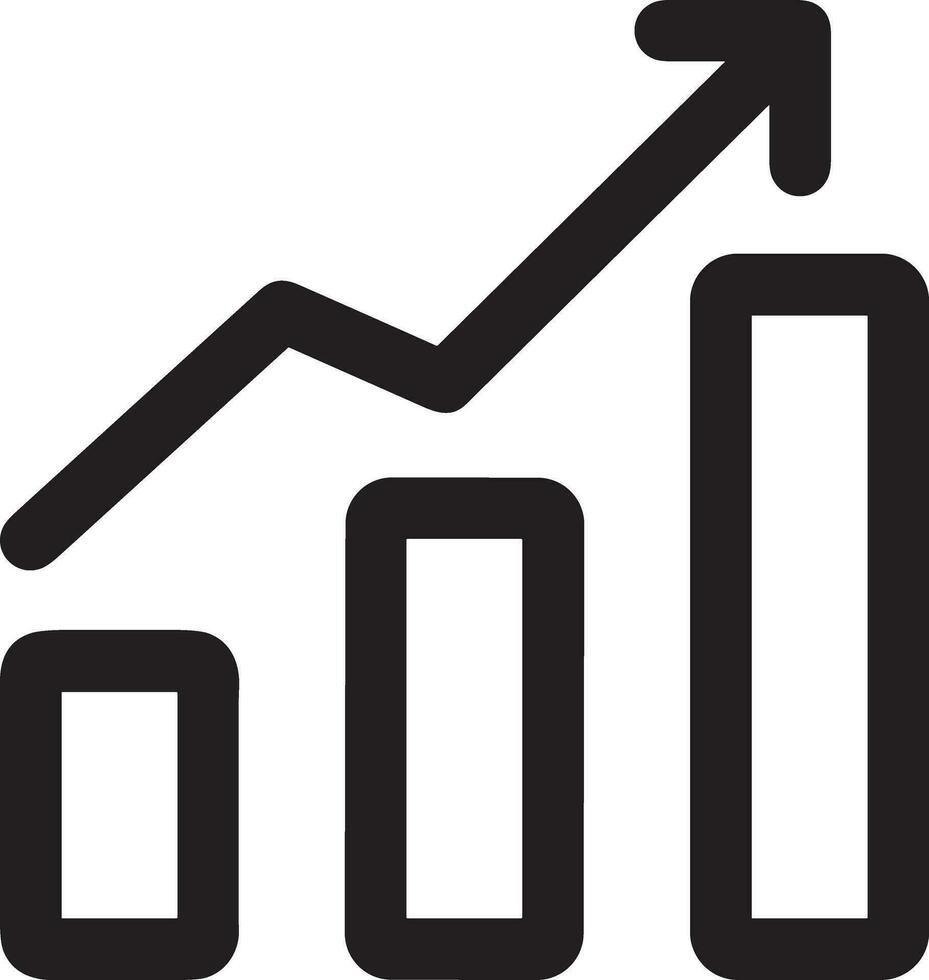 Growth business icon symbol vector image. Illustration of the progress outline infographic strategy  development design image