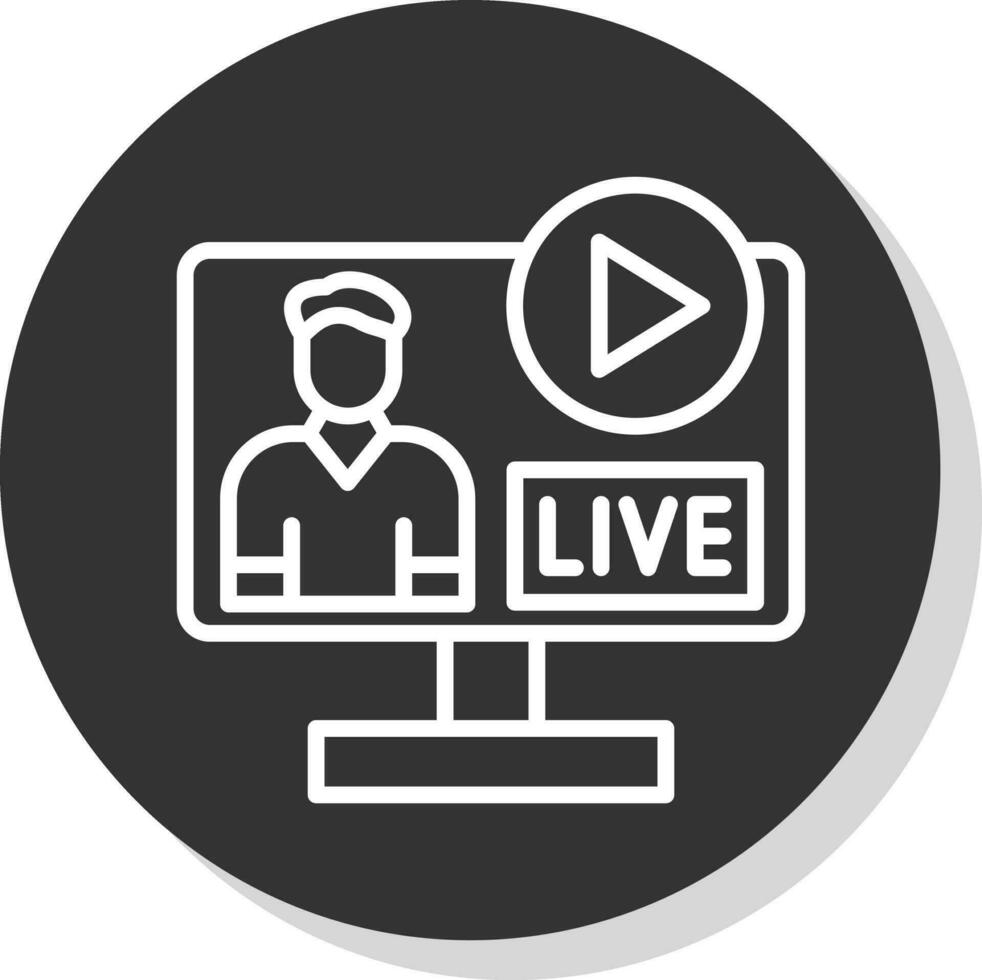 Live streaming Vector Icon Design