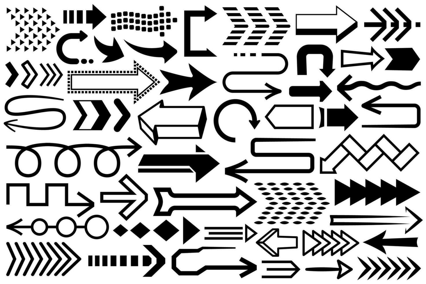 Arrows collection. Set of black and white arrow symbols. Arrow symbols collection isolated on white background.Arrows collection. Set of black and white arrow symbols. Arrow symbols collection vector